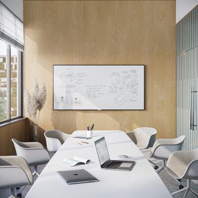 U Brands Steel Dry-Erase Whiteboard, Aluminum Frame, 8' x 4' (2898U00-01)