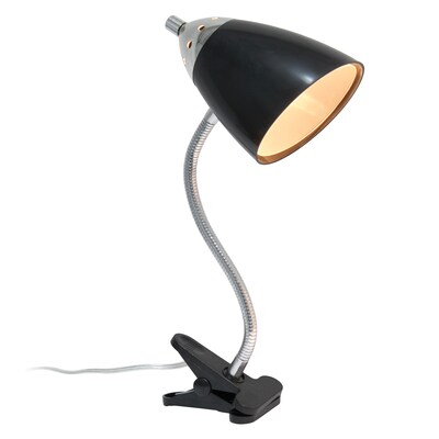 Creekwood Home Sleek Essentials 17.5 Adjustable Basic Clip On Reading Light with Flexible Gooseneck