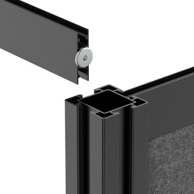 Luxor Workflow Modular Wall Add-On, 70" x 48", Black (MW-7048-XWCGB)