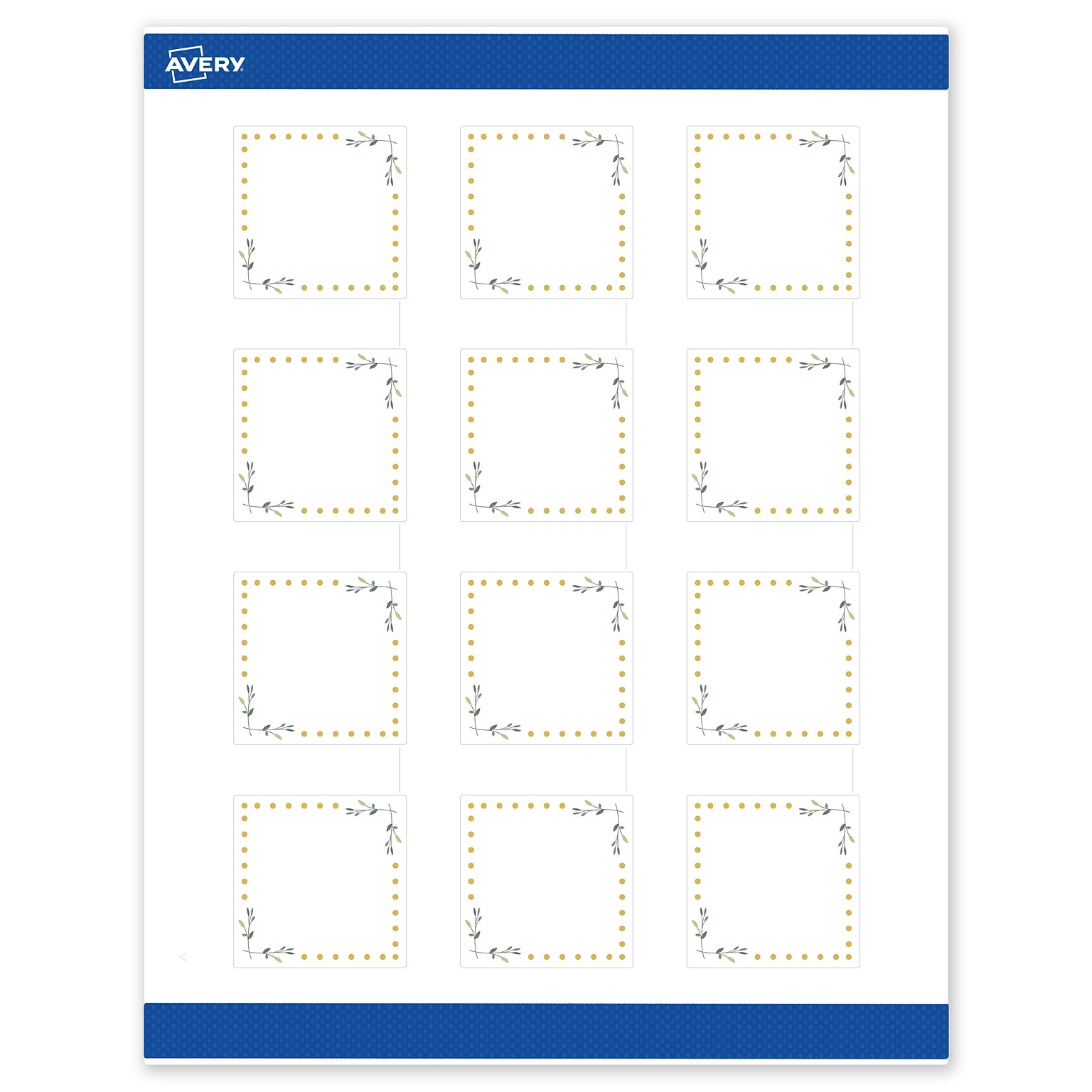 Avery Laser/Inkjet Square Multipurpose Labels, 2 x 2, White, 120/Pack (S00DN5)
