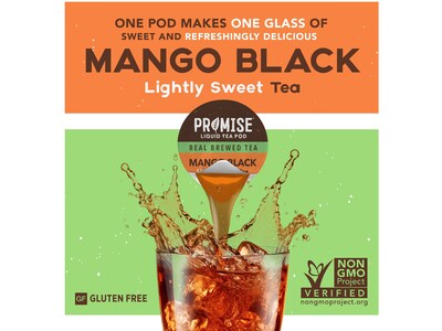Java House Promise Real Brewed Mango Black Tea Pods, 12/Carton (FC900T30)