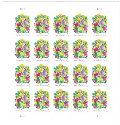 USPS Wedding Blooms Two Ounce 20 Postage Stamps (TWO-WEDBLOOM20)