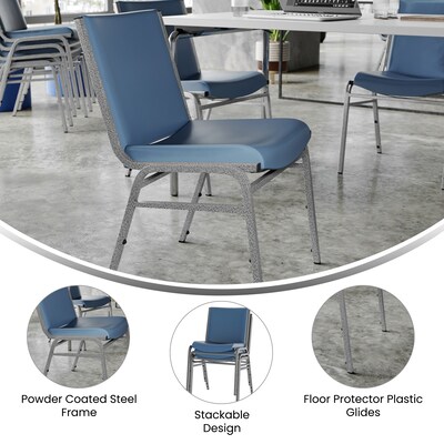 Flash Furniture HERCULES Vinyl Stacking Chair, Navy (XU60153NVYVYL)