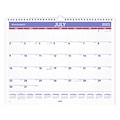 2023-2024 AT-A-GLANCE 14.88 x 11.88 Academic Monthly Wall Calendar, White/Purple/Red (AY8-28-24)