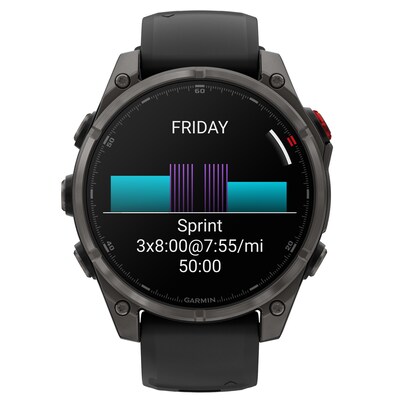 Garmin fenix 8 Pro Sapphire Multisport Smartwatch, GPS, 51mm, Graphite & Black Silicone Band (010-03199-10)