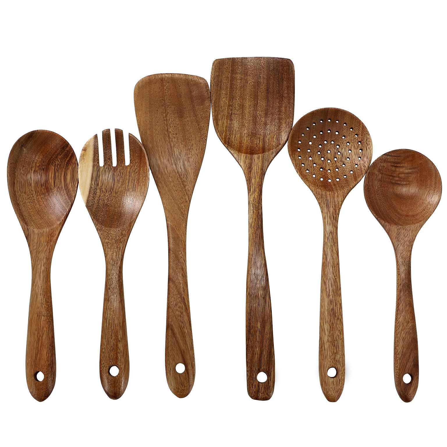 MegaChef Cooking Utensil Set, Wood, 6 Piece (935122172M)
