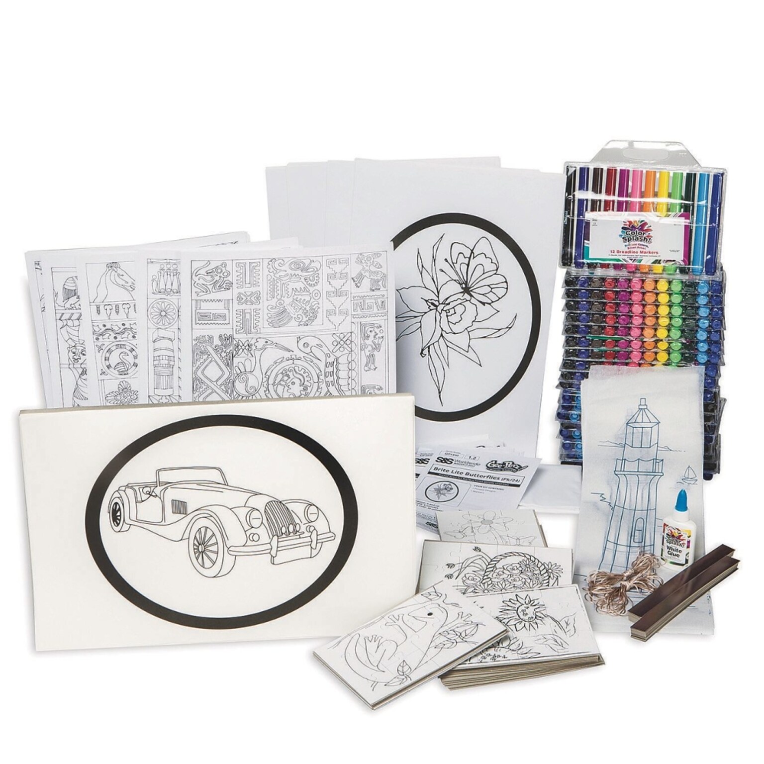 S&S Coloring Project Craft Kit, 135/Pack (AP262)
