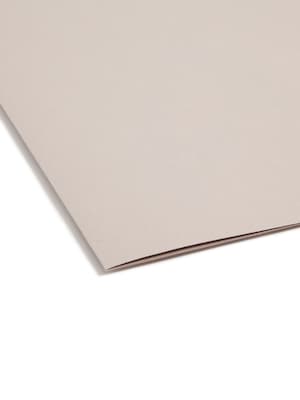 Smead Heavy Duty TUFF Hanging File Folders with Easy Slide™ Tab, 1/3 Cut, Letter Size, Steel Gray, 18/Box (64240)