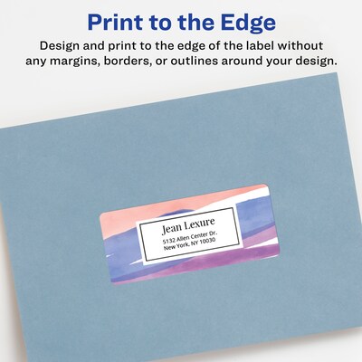 Avery Laser/Inkjet Rectangle Multipurpose Labels, 1.5" x 2.75", Matte White, 250 Labels/Pack (94230)