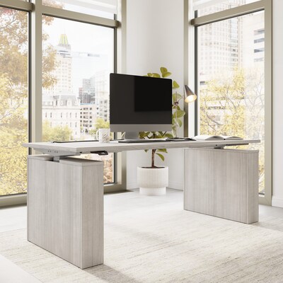 Bush Business Furniture Stratus 72W Electric Rectangular Adjustable Standing Desk, Platinum Gray (SUT002PG)