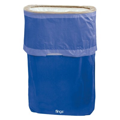Party City Plastic Indoor/Outdoor Trash Can, 13 Gallon, Royal Blue (AM130109-105-NS)