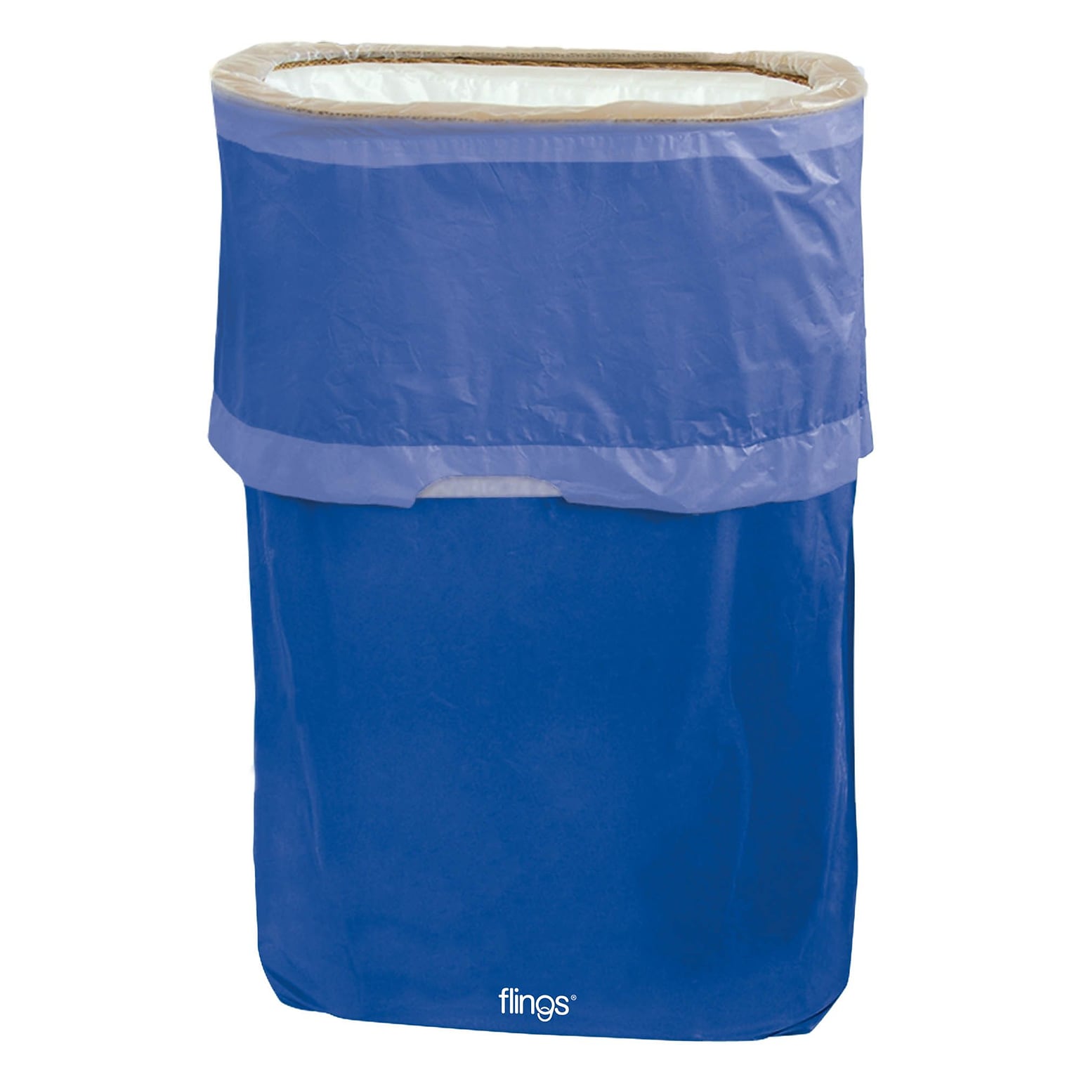 Party City Plastic Indoor/Outdoor Trash Can, 13 Gallon, Royal Blue (AM130109-105-NS)
