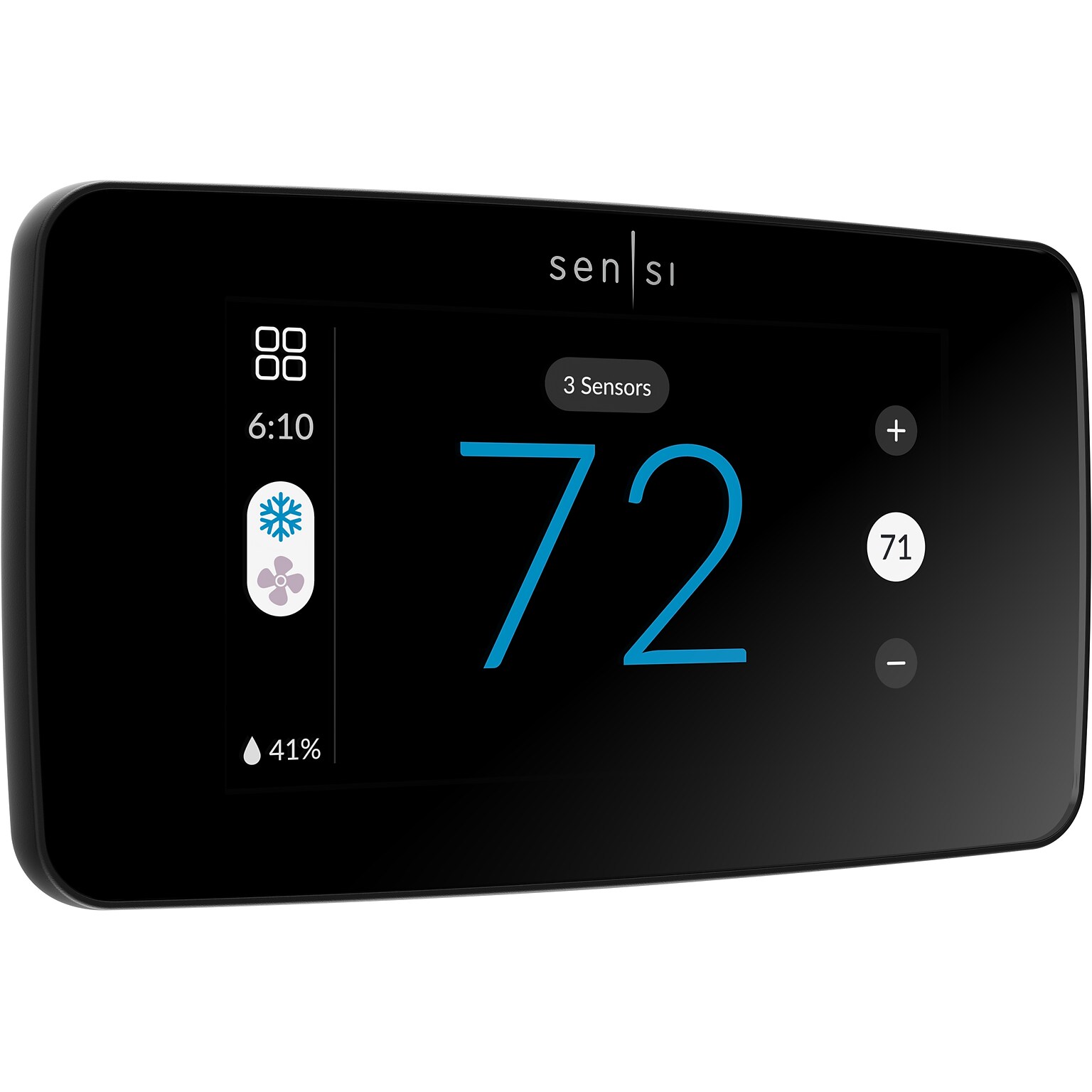 Sensi Touch 2 Smart Programmable Wi-Fi Thermostat, Works with Alexa, Black Beveled Edge (ST76)