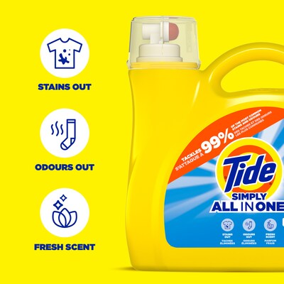 Tide Simply Liquid Laundry Detergent, Refreshing Breeze, 117 oz, 89 Loads (12078)