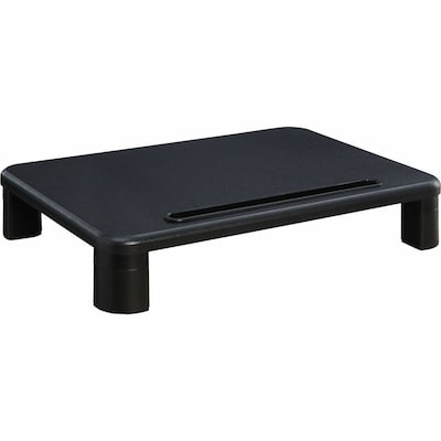 Lorell Adjustable Monitor Stand Riser, Up to 32" Monitor, Black (LLR99991)