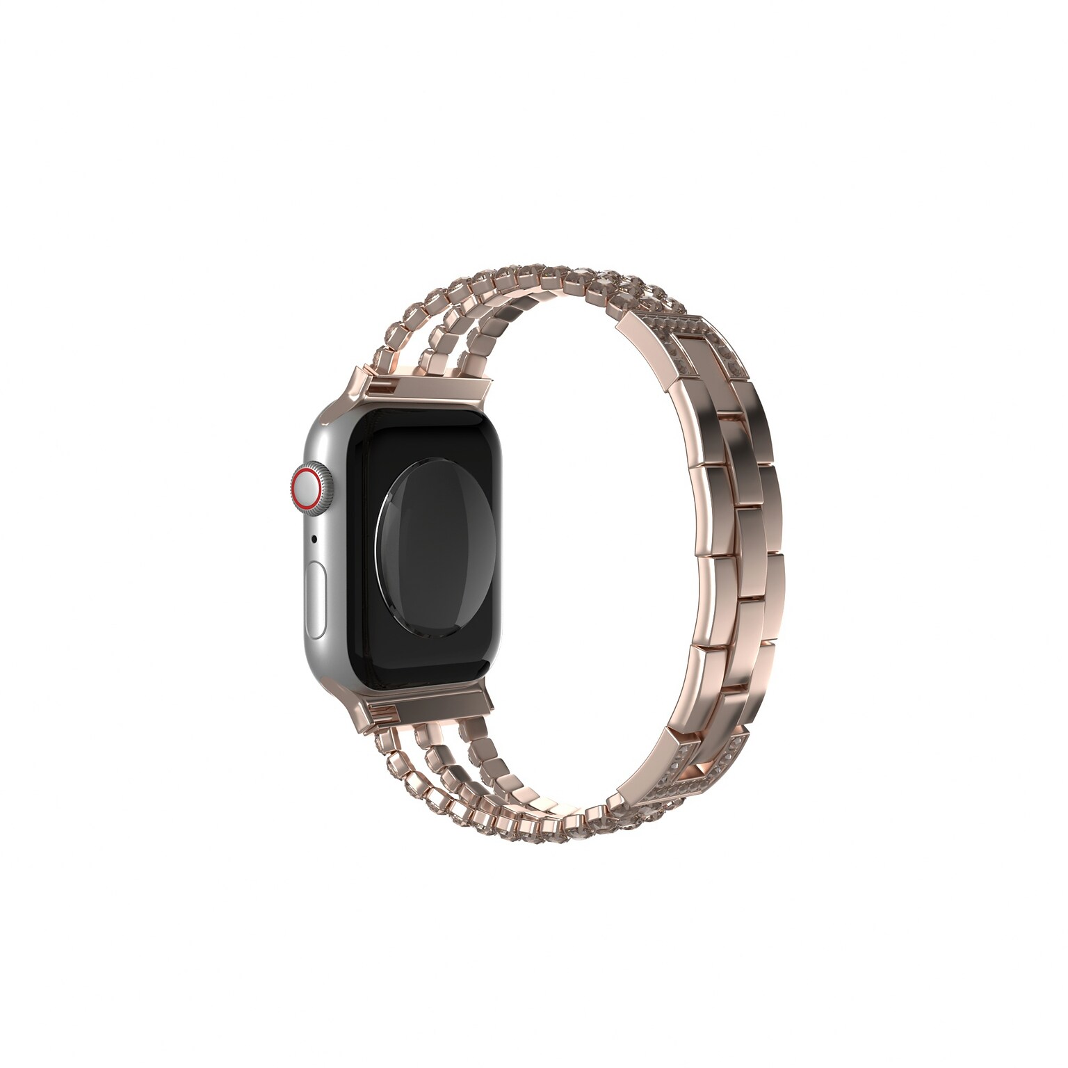 LAX Stylish Metallic Chains Band for Apple Watch, Rose Gold