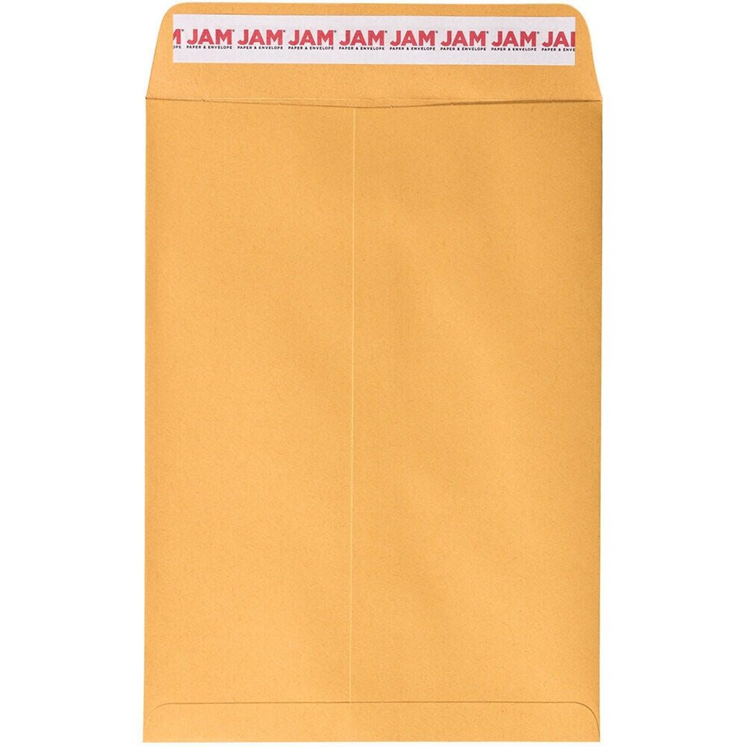 JAM Paper Self Seal Catalog Envelope, 10 1/2 x 7 1/2, Brown Kraft Manila, 100/Pack (13034230D)