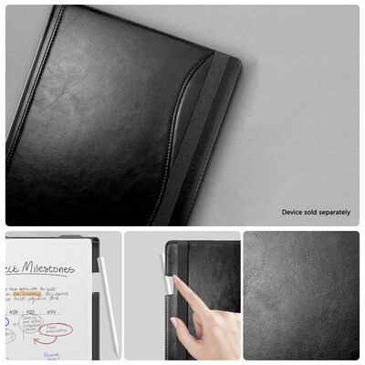 SaharaCase Indy Series Bi-Fold Folio Case for reMarkable Paper Pro, Black (TB00433)
