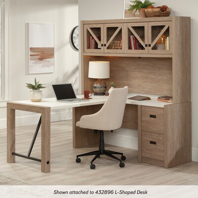 Sauder Dixon City 66"W Desktop Hutch, Brushed Oak (432895)