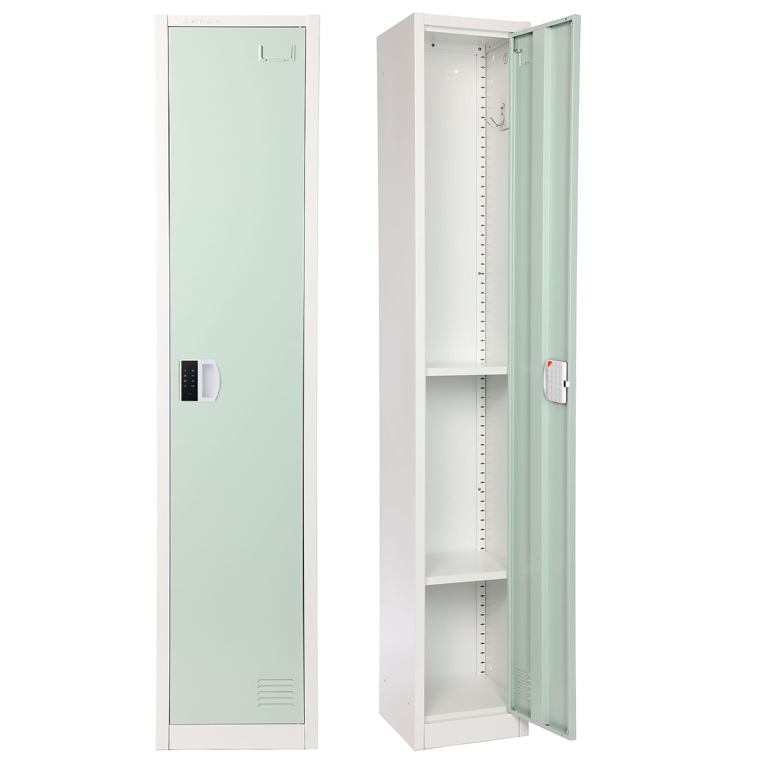 AdirOffice 72H Single Tier Misty Green Storage Locker (ADI629-201-MGRN-DL)