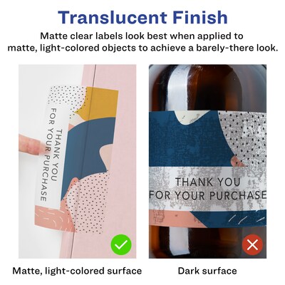 Avery Laser/Inkjet Rectangle Multipurpose Labels, 4 x 5, Clear, 200/Box (94253)