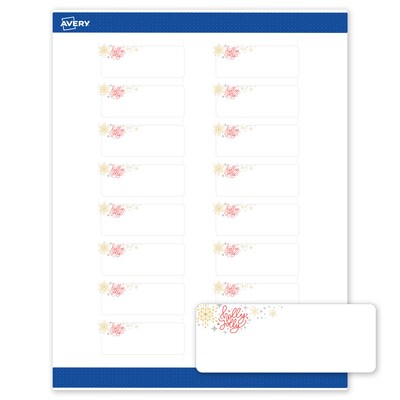 Avery Rectangle Multipurpose Labels, 1 x 2-5/8, White, 160/Pack (19479370426)