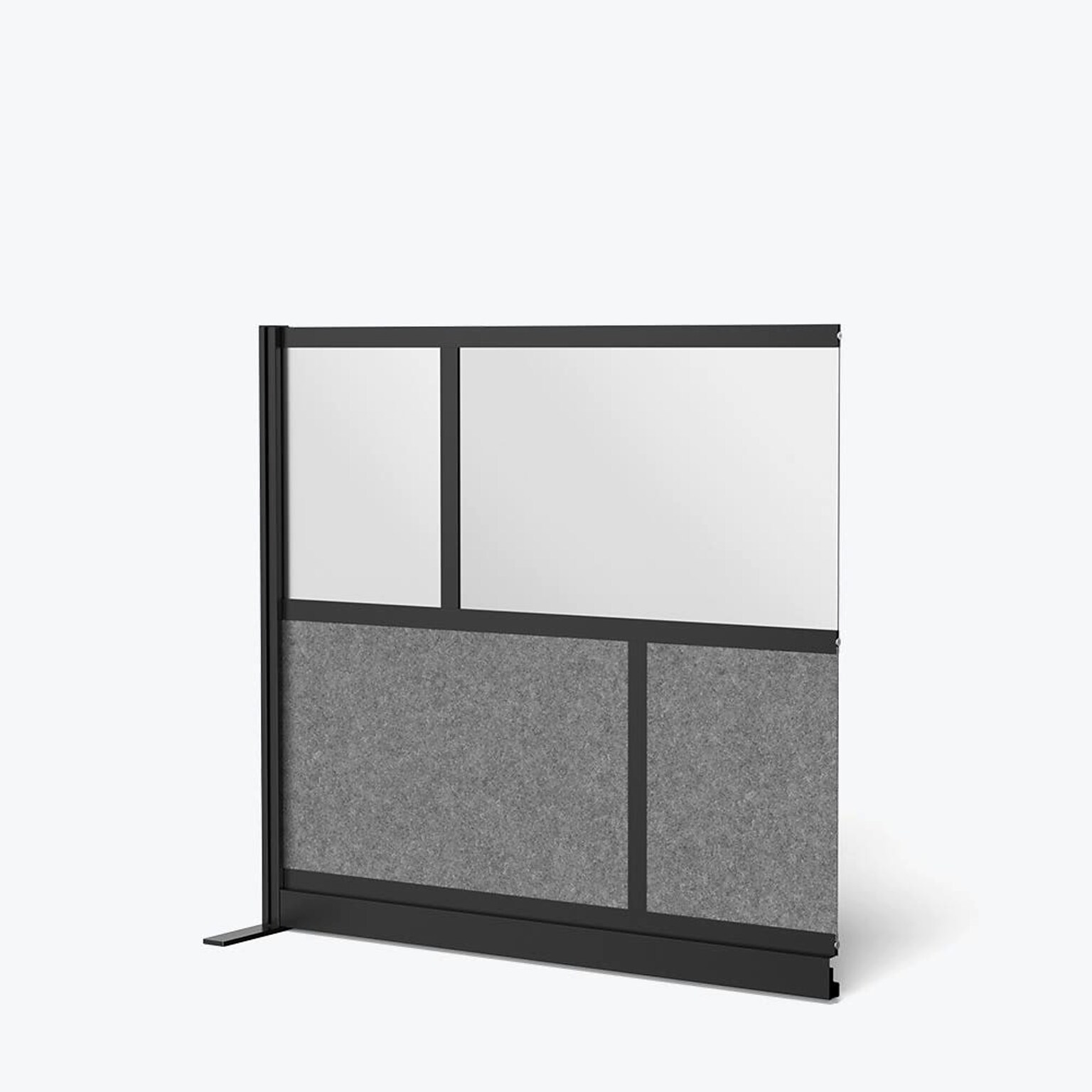 Luxor Expanse Modular Wall Add-On, 53 x 48, Black (MW-5348-XCGB)