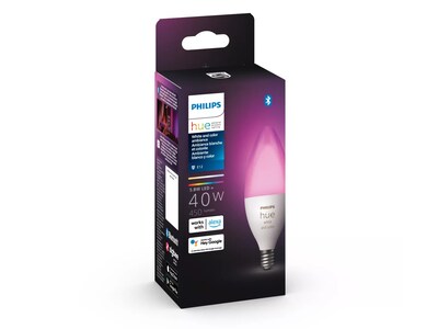 Philips Hue 50W Equivalent Candle LED Smart Light Bulb, White and Color  (556968)