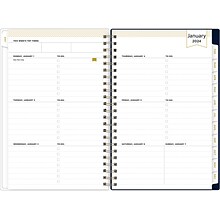 2024 Blue Sky Day Designer Peyton Navy 5 x 8 Weekly & Monthly Planner, Multicolor (103620-24)