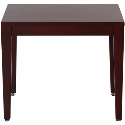 Lorell Accession 23.6W x 23.6D Solid Wood Square Corner Table, Mahogany (LLR59543)