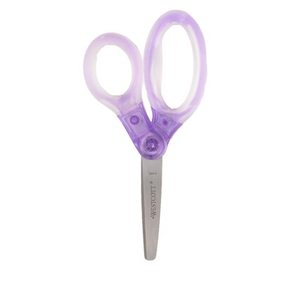 Westcott® Jellies™ Kids 5 Stainless Steel Gel Handle Scissors, Blunt Tip, Assorted Colors, 12/Pack (67364)