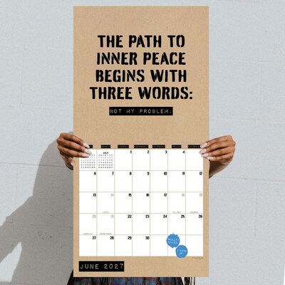 2027 TF Publishing Anti-Affirmations 12" x 12" Monthly Wall Calendar, Multicolored (27-1100)