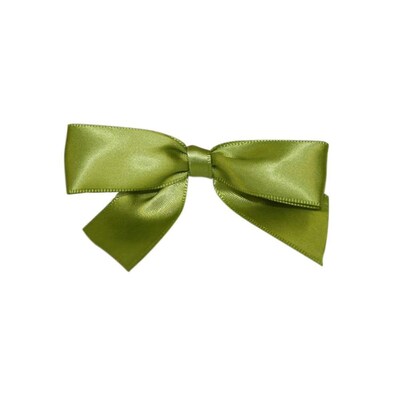 JAM Paper Satin Bows, Moss Green, 100/Pack (52640349208)