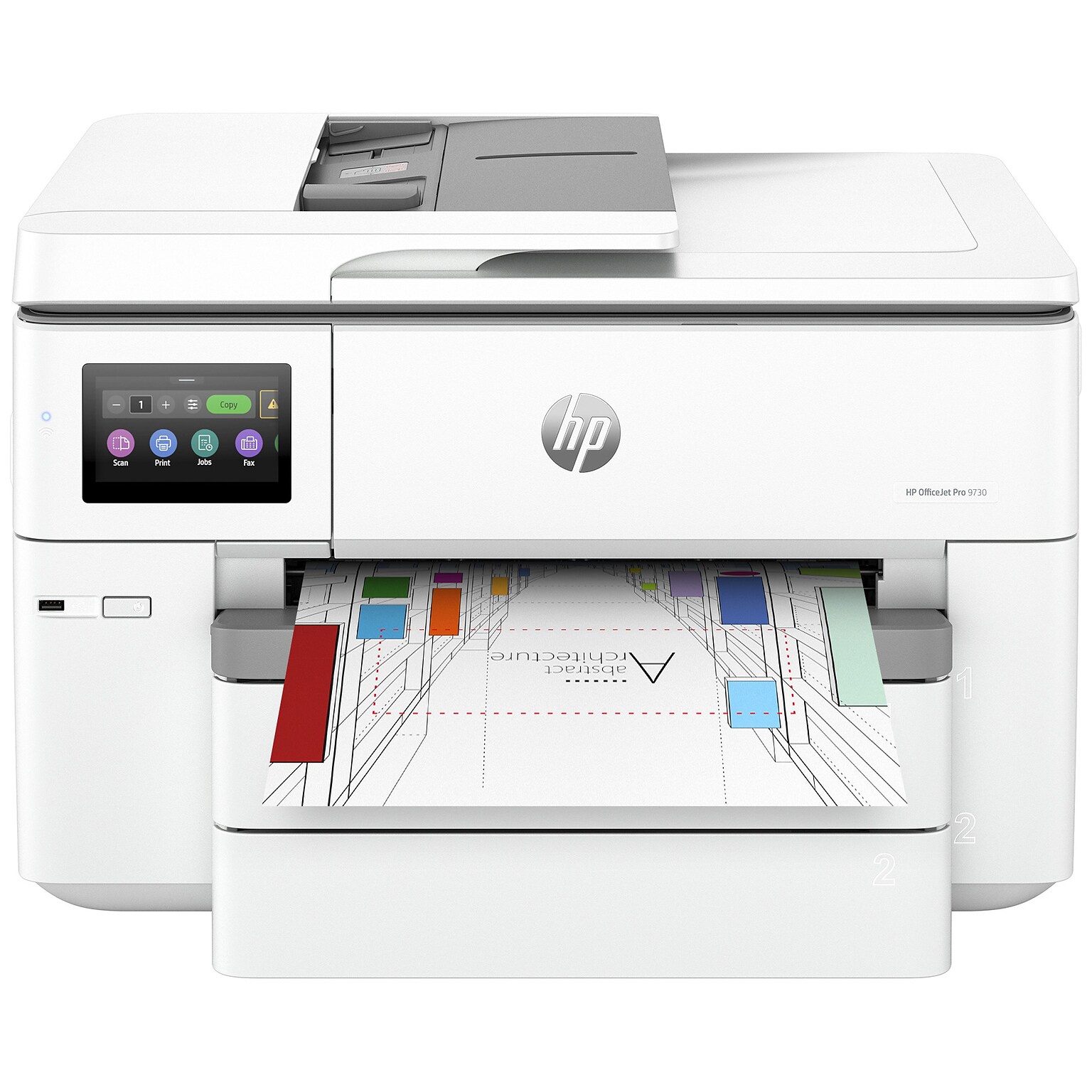 HP OfficeJet Pro 9730 Wide Format Wireless Color All-In-One Printer, 3 Months Free Ink, AI Enabled ( C2WH0A)