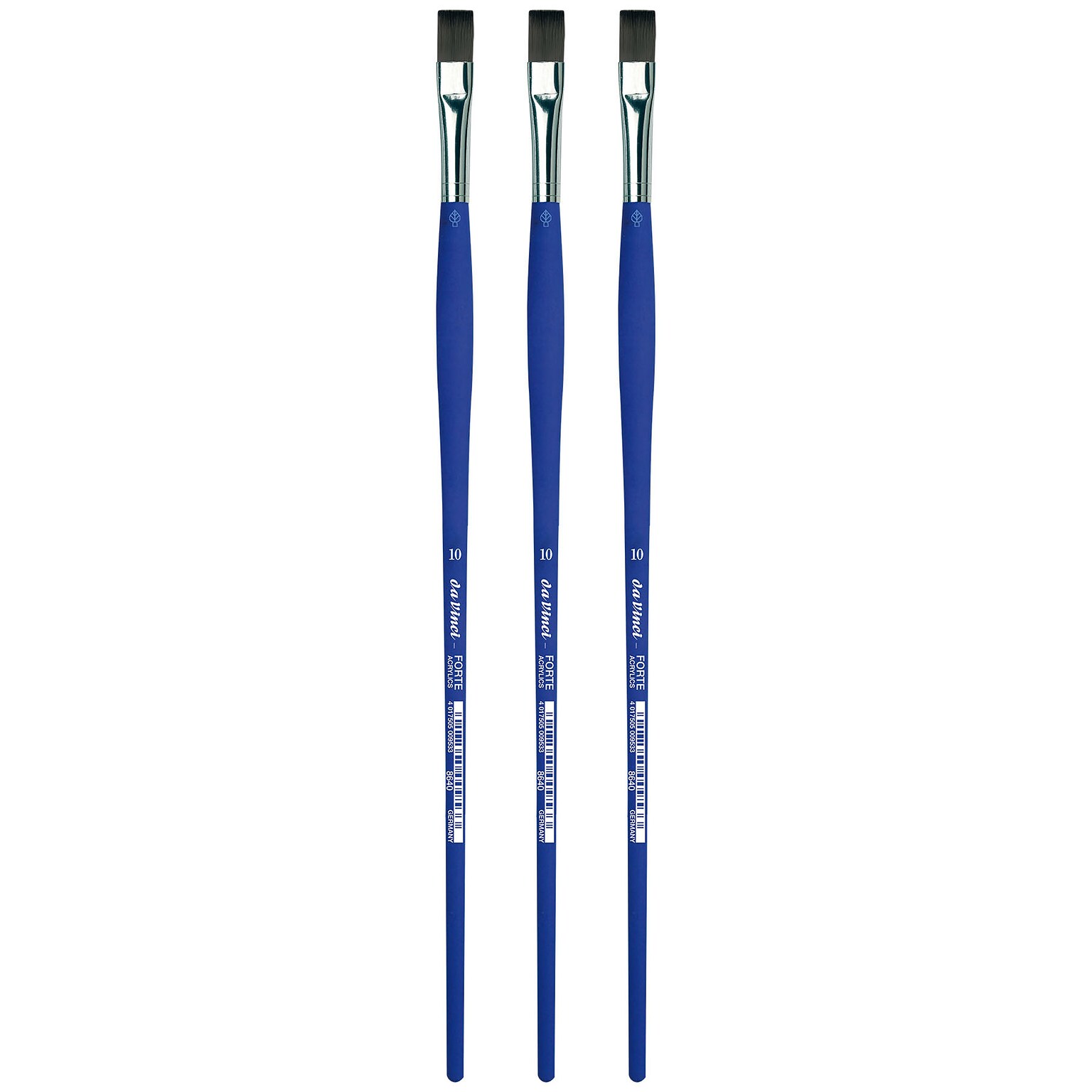 da Vinci FORTE-Acrylics Oil and Acrylic Synthetic Student Brush, 3 /Pack (DVXVA864010-3)