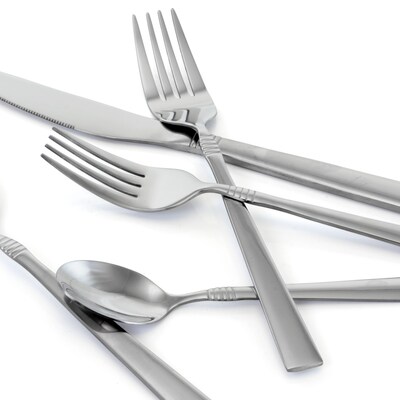 MegaChef Cravat Stainless Steel Flatware Set, 20 Piece (937112459M)