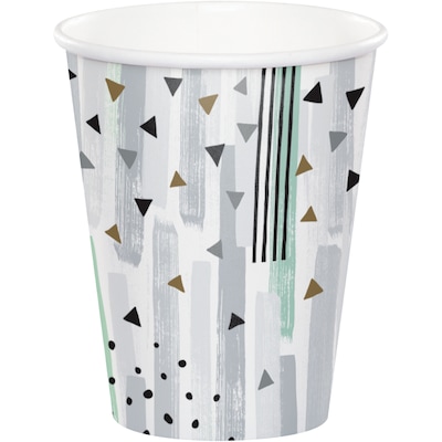 Creative Converting Minted Milestone 9 Oz. Paper Cups, 96/Pack (372562)