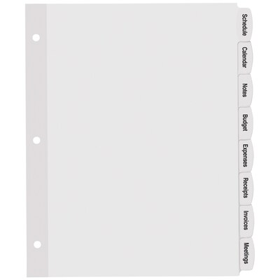 Avery Big Tab Printable Paper Dividers with White Labels, 8 Tabs, 4 Sets/Pack (14433)