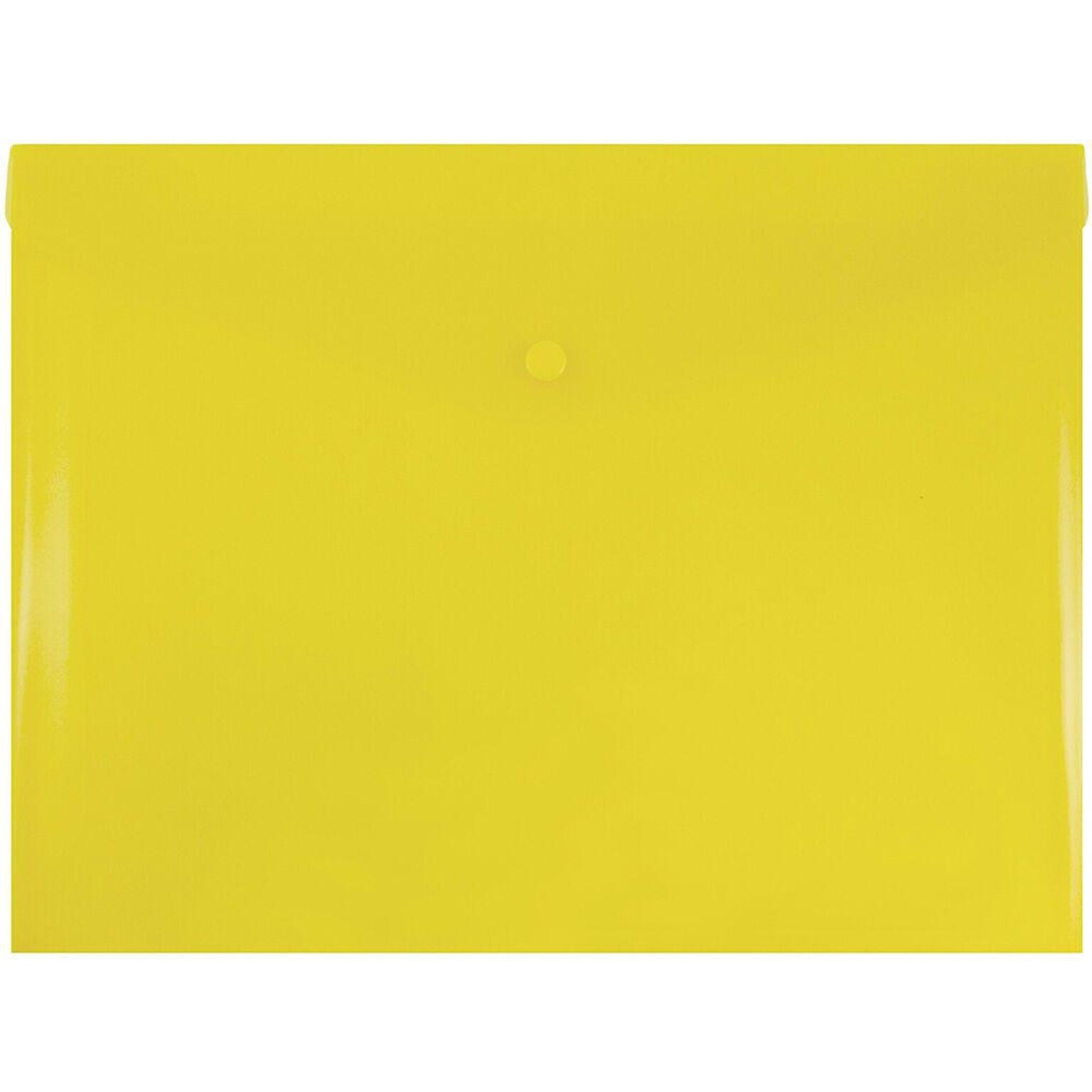 JAM Paper Premium Plastic Document File, Letter, Yellow, 3/Pack (218S0YEX3)