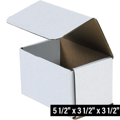 Partners Brand Corrugated Mailers, 5.5 x 3 1/2 x 3 1/2, White, 50/Bundle (BSMSOL)