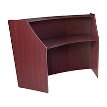 Regency Marque 72W Curved Reception Desk Workstation, Mahogany (77290MH)