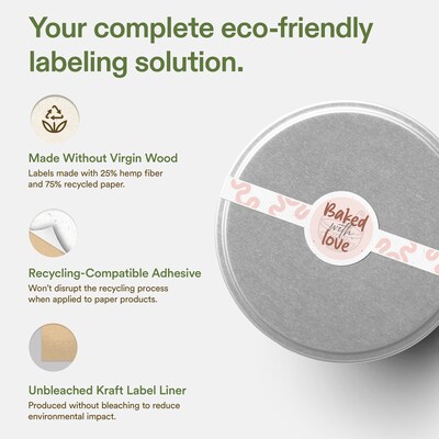 Avery Wraparound Band Laser/Inkjet Multipurpose Labels, 2-3/8" x 8", Off-White (240/Box)