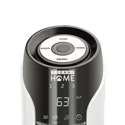 Techni Home Oscillating Tower Fan, 3 Speed, White/Black (RTA-48T-FAN)