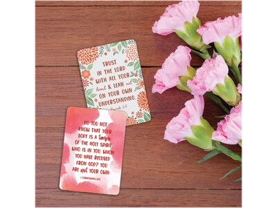 Better Office Bible Verses Encouragement Cards, 3.5" x 2.5", Assorted Colors, 100/Pack (64582-100PK)