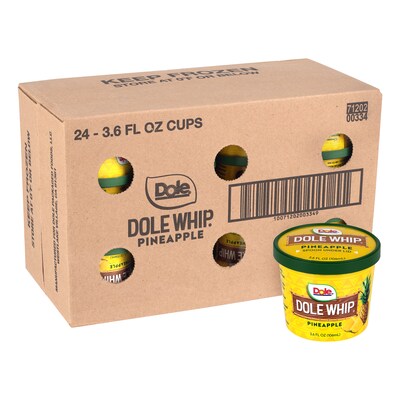 Dole Whip Gluten Free Pineapple Frozen Treat, 3.6 oz., 24/Pack (220-02836)