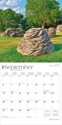 2026 BrownTrout Kansas Wild & Scenic 12" x 12" Monthly Wall Calendar (9798330704026)