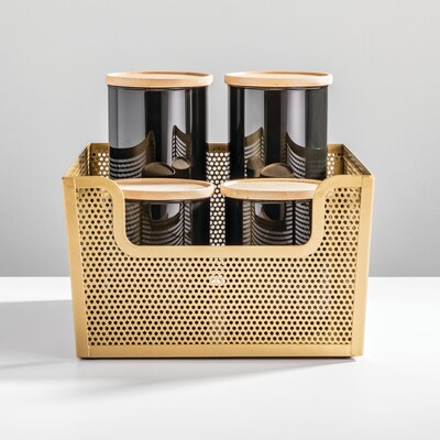 iDesign Steel Organizer, Soft Brass (25999)
