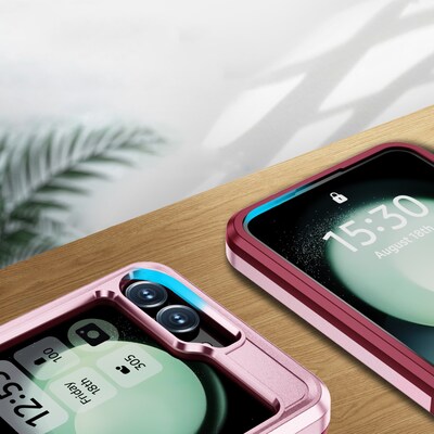 SaharaCase Raider Phone Case for Samsung Galaxy Z Flip6, Shock Absorbing, Desert Rose (CP00591)