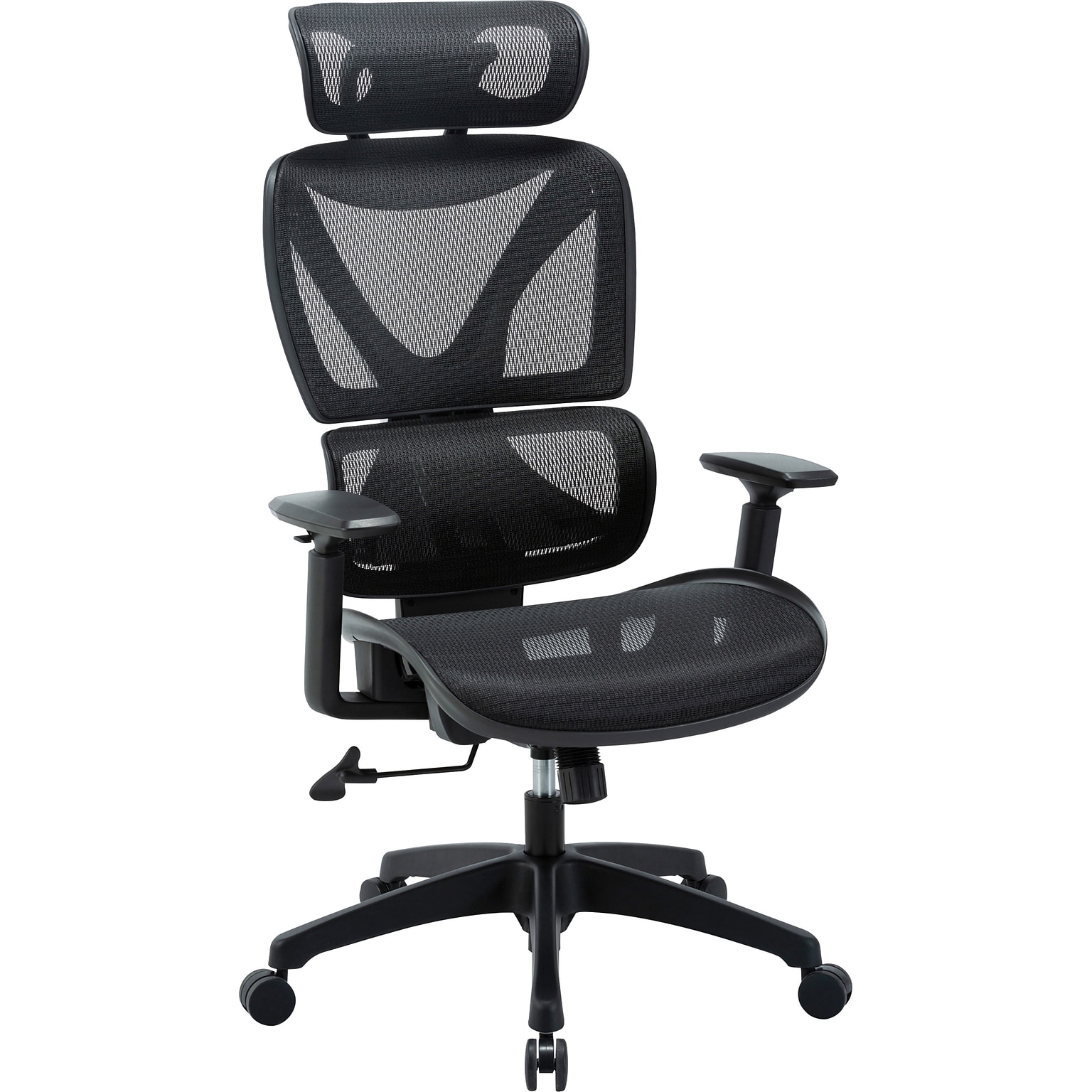 Lorell Xavier Ergonomic Mesh Swivel Executive Chair, Black (LLR84396)