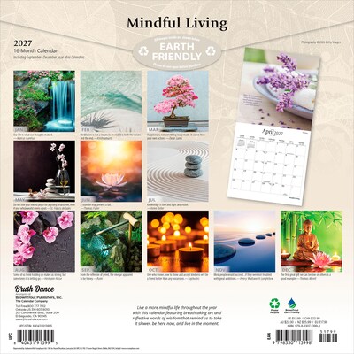 2027 BrownTrout Mindful Living 12 x 12 Monthly Wall Calendar (9798330713998)